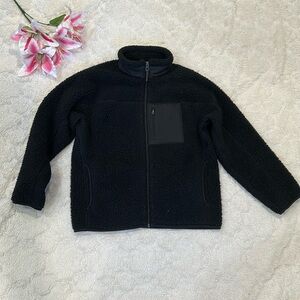 UNIQLO Black Fleece/Teddy Zip Up Jacket